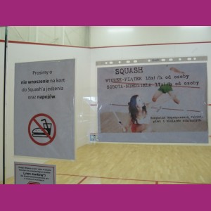 Sala do gry w squash w Wąbrzeźnie