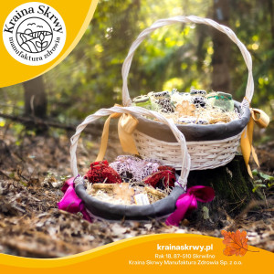 Kosze prezentowe z Krainy Skrwy Manufaktury Zdrowia
